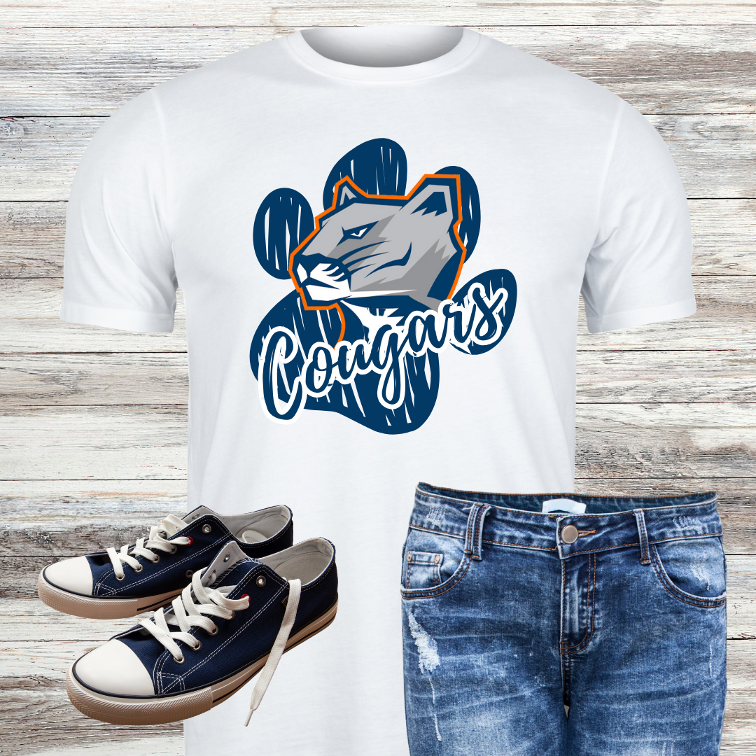 Gross Catholic Script Paw Print Logo Bleached Shirt