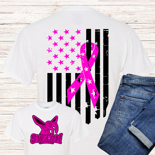 Pink Swarm Breast Cancer Logo Softstyle Tee