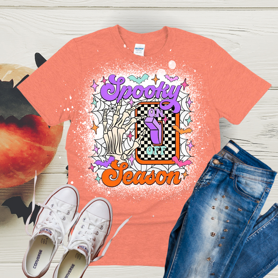 Spooky Season Switch Halloween Bleached Tee