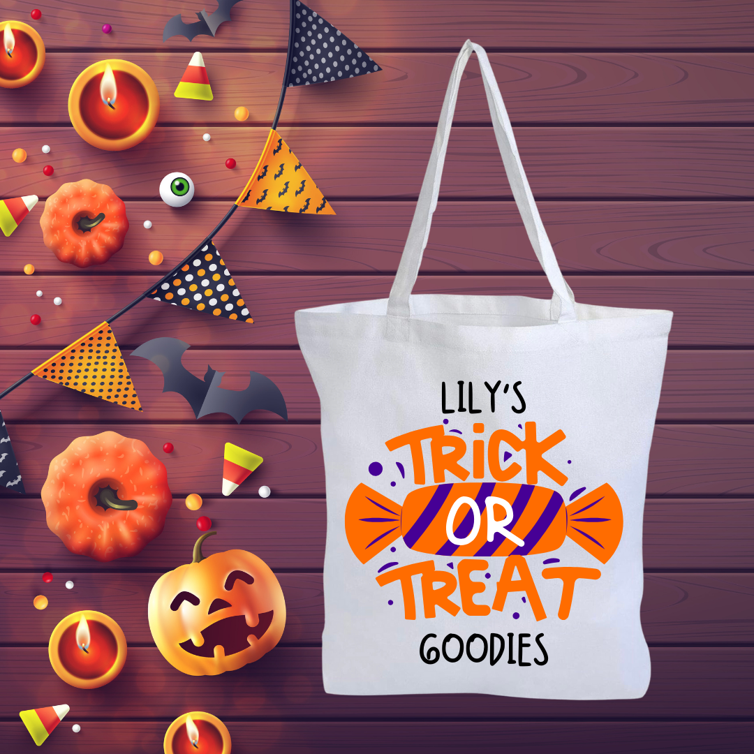 Personalized Halloween Trick Or Treat Bags