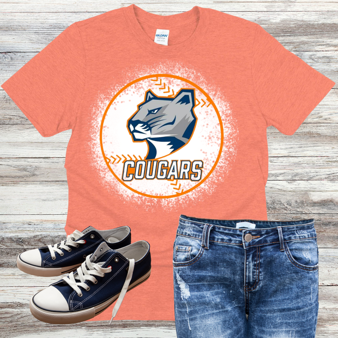 Gross Catholic Baseball Logo Bleached Shirt