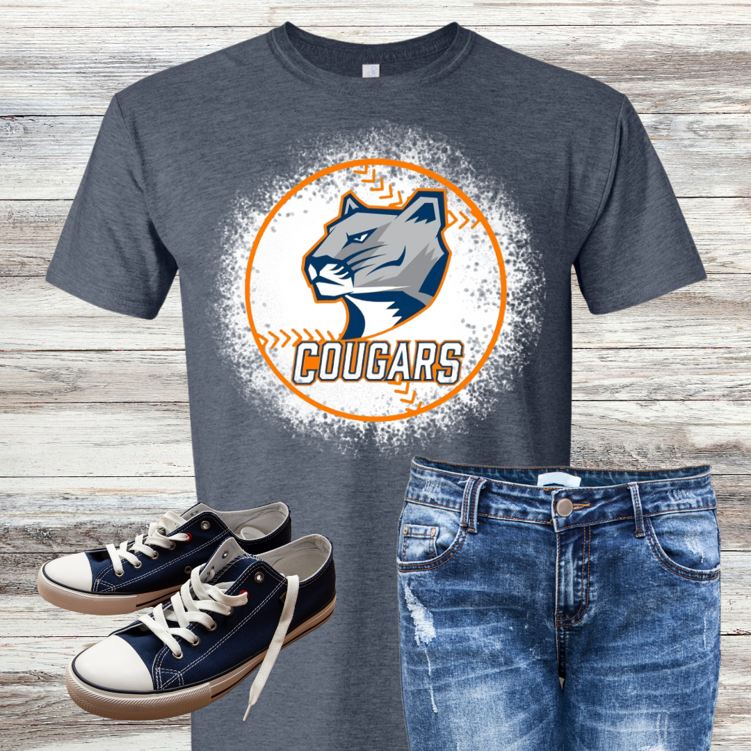 Gross Catholic Baseball Logo Bleached Shirt