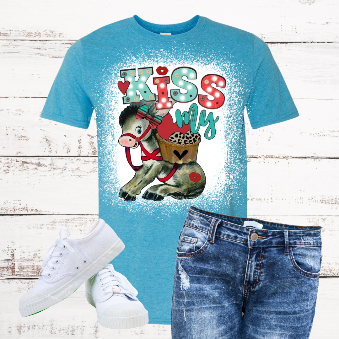 Kiss My A$$ Bleached T-Shirt