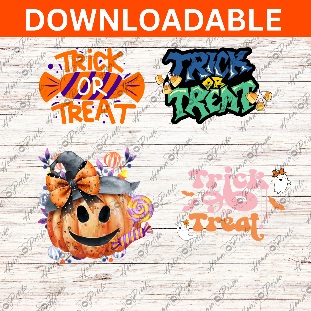 Halloween Trick-Or-Treat Digital Download PNG Bundle
