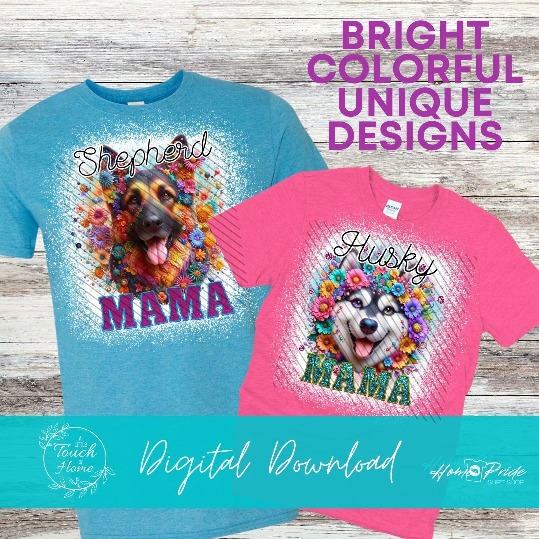 Dog Mama Digital Download PNG Bundle