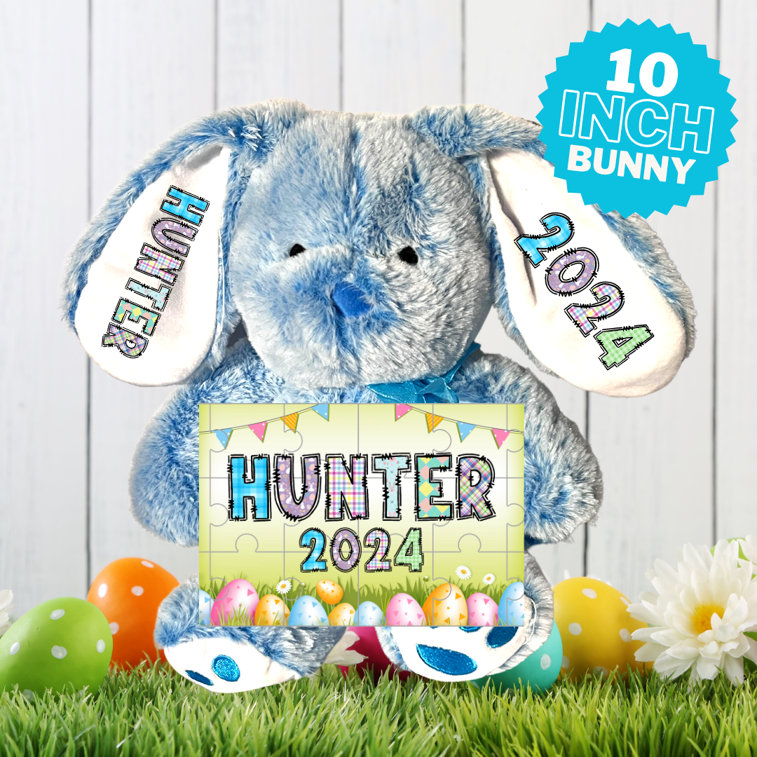 Personalized Easter Bunny With Puzzle