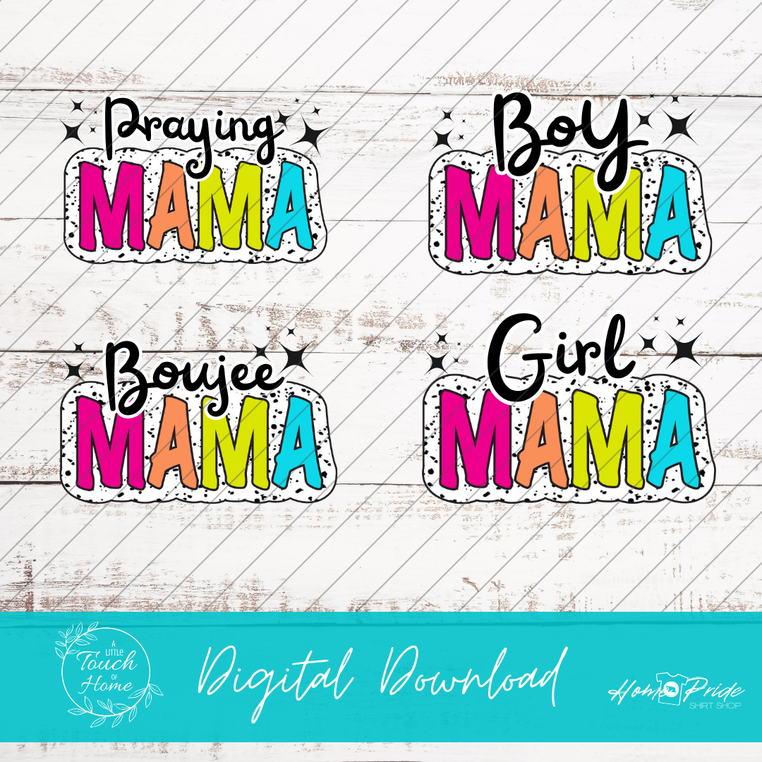 Mama Dalmation Print Digital Download PNG Bundle