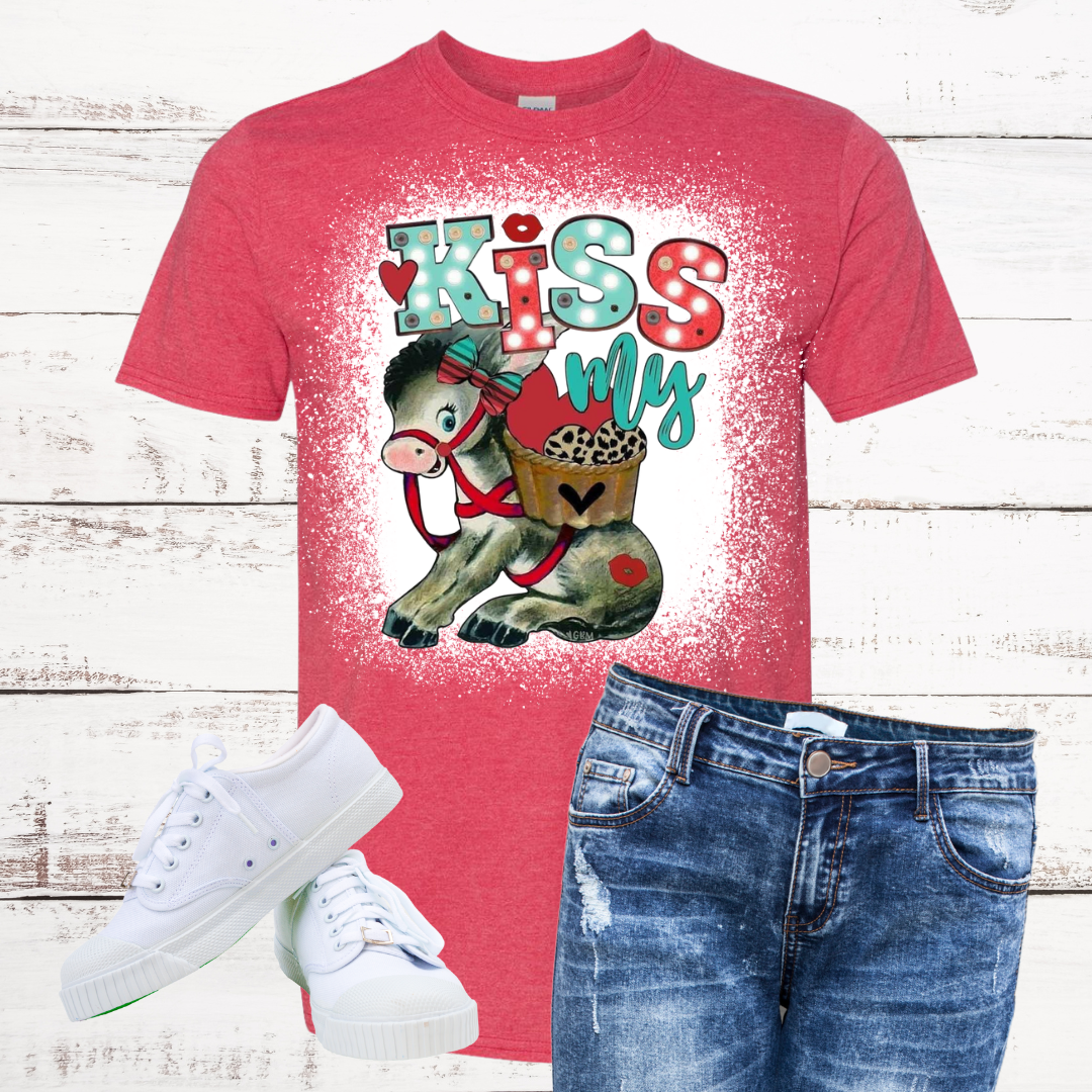 Kiss My A$$ Bleached T-Shirt