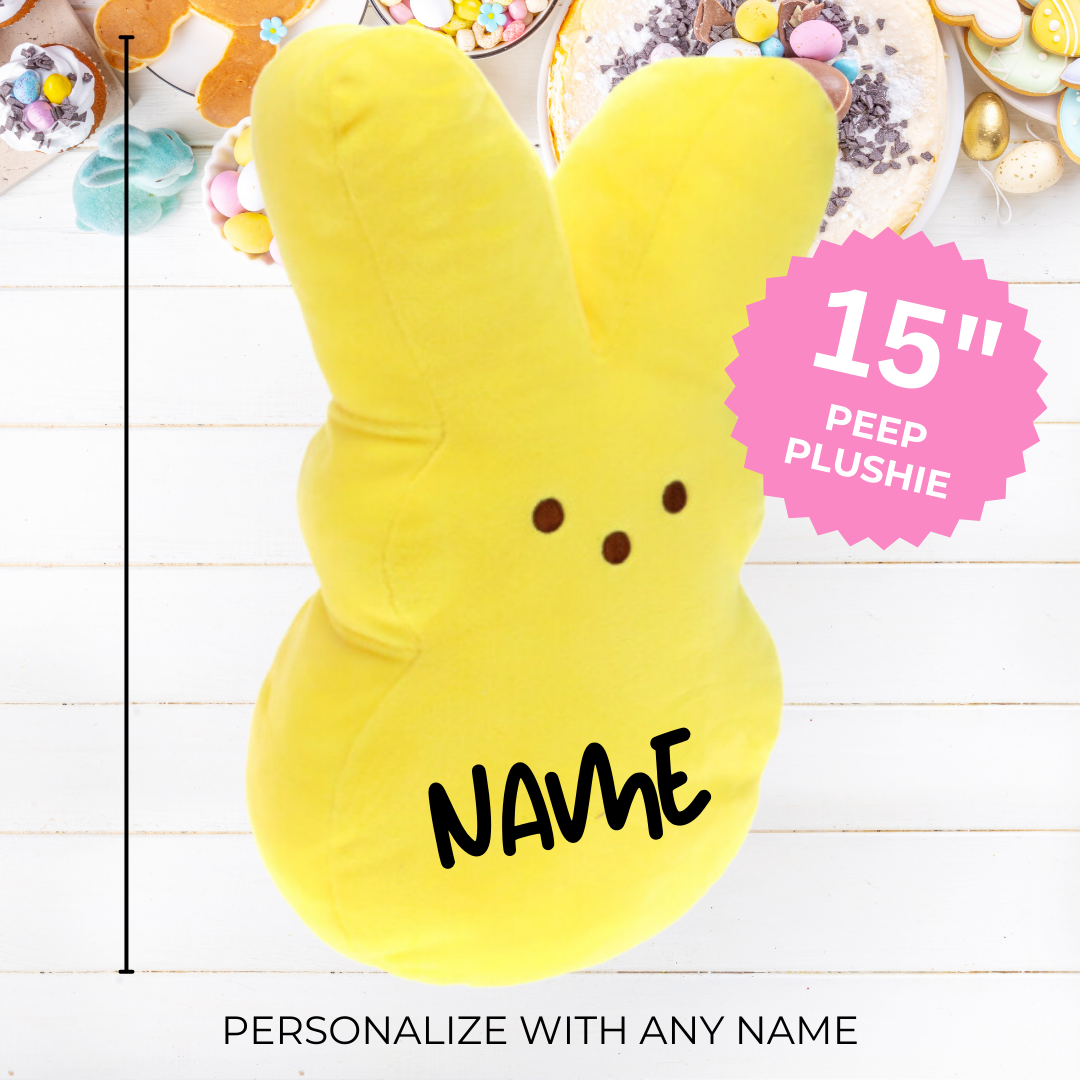 Personalized 15" Peep Marshmallow Easter Plushie
