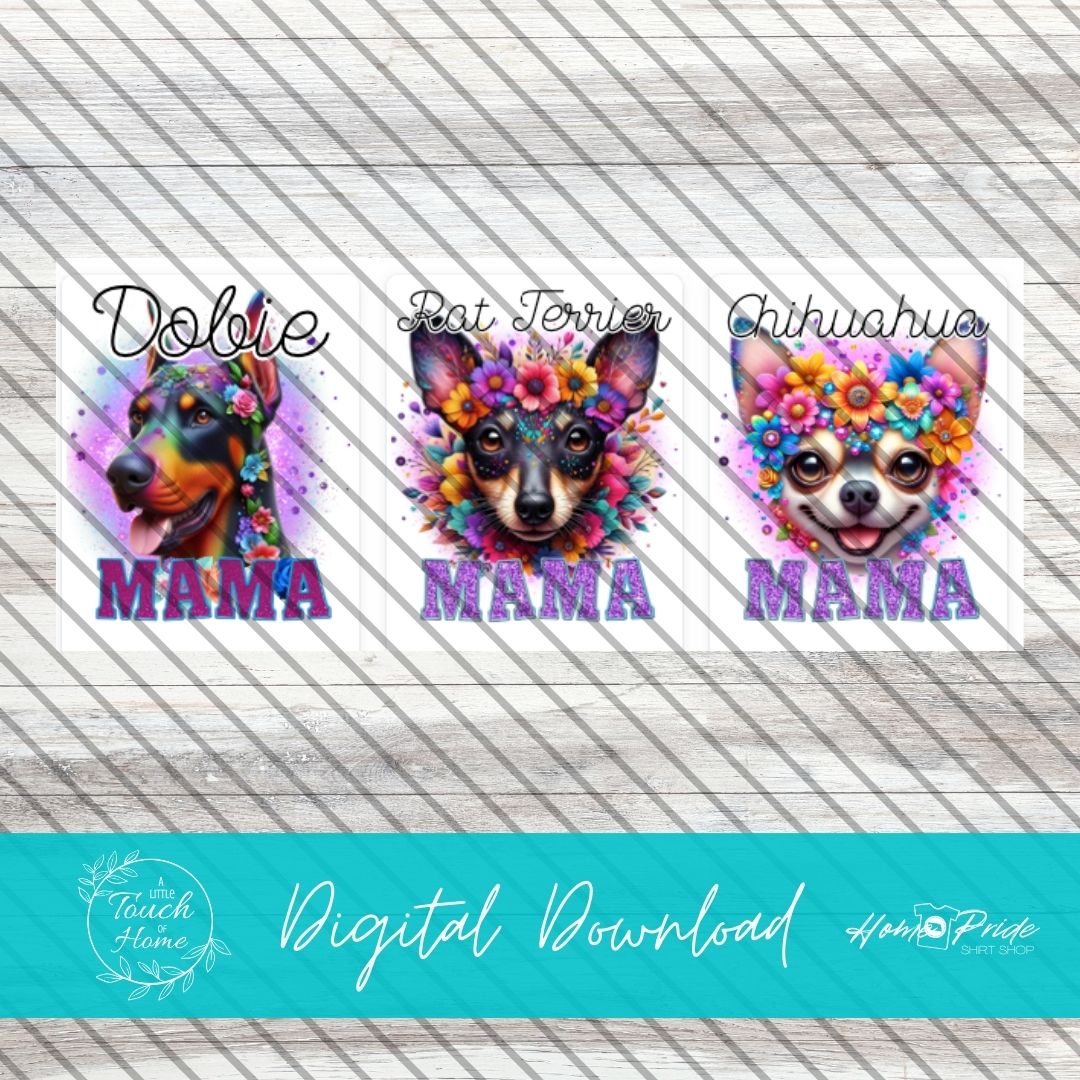 Dog Mama Digital Download PNG Bundle