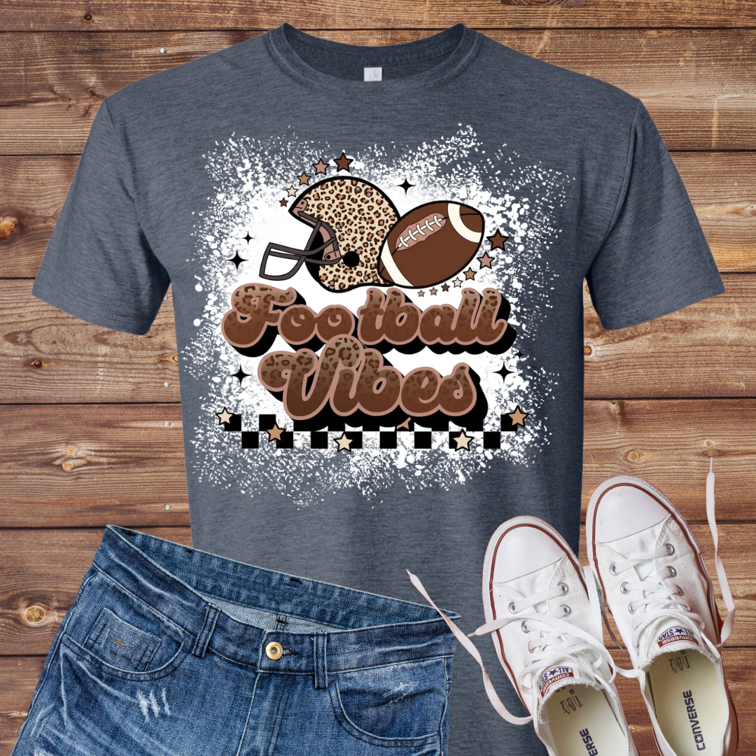 Football Vibes Bleached T-Shirt