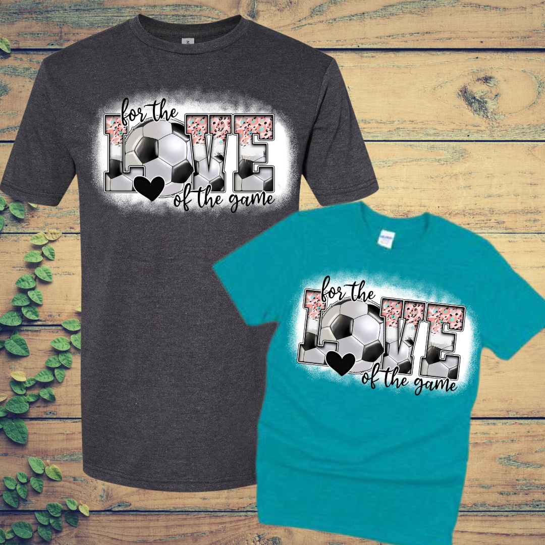 Soccer For the Love of the Game Leopard Bleached T-Shirt