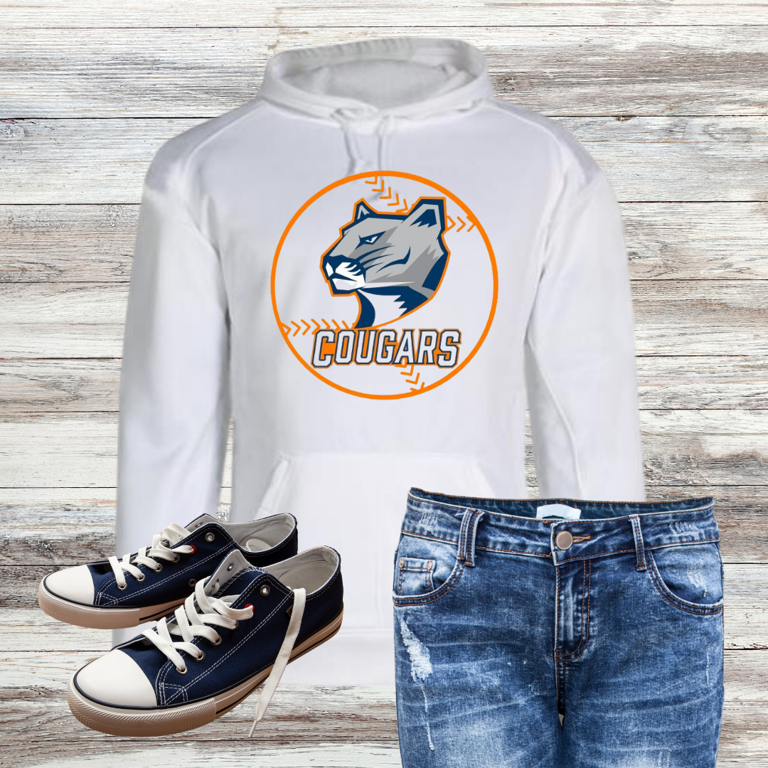 Gross Catholic Cougars Baseball Logo Performance Hoodie