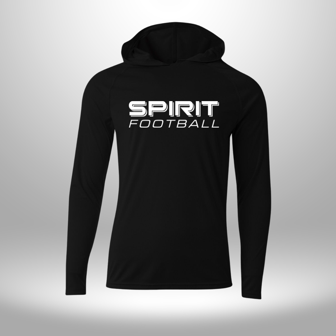 Spirit Football Performance Long Sleeve Hooded Tee