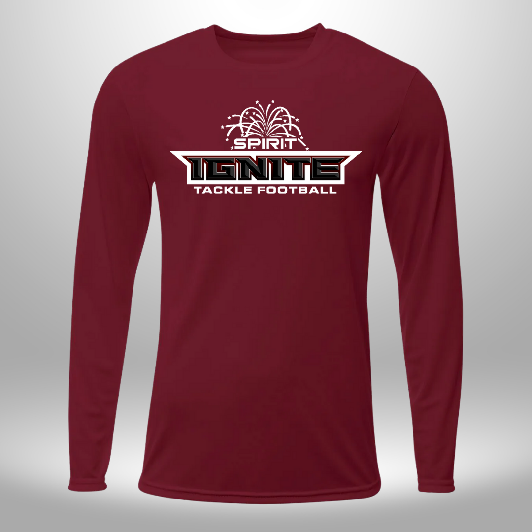 Spirit Ignite Tackle Football Long Sleeve Performance T-Shirt
