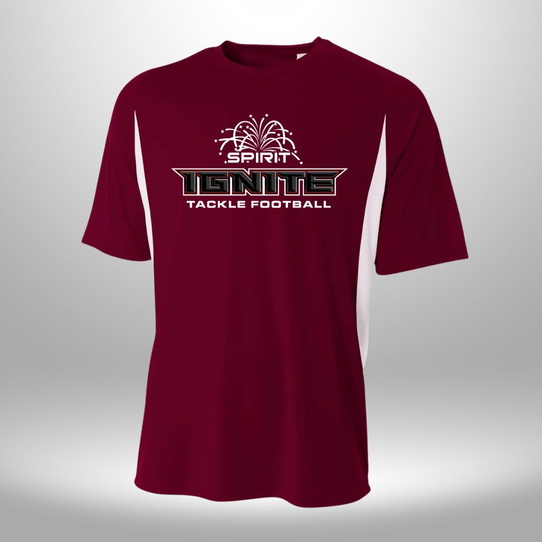 Spirit Ignite Tackle Football Performance Color Block T-Shirt