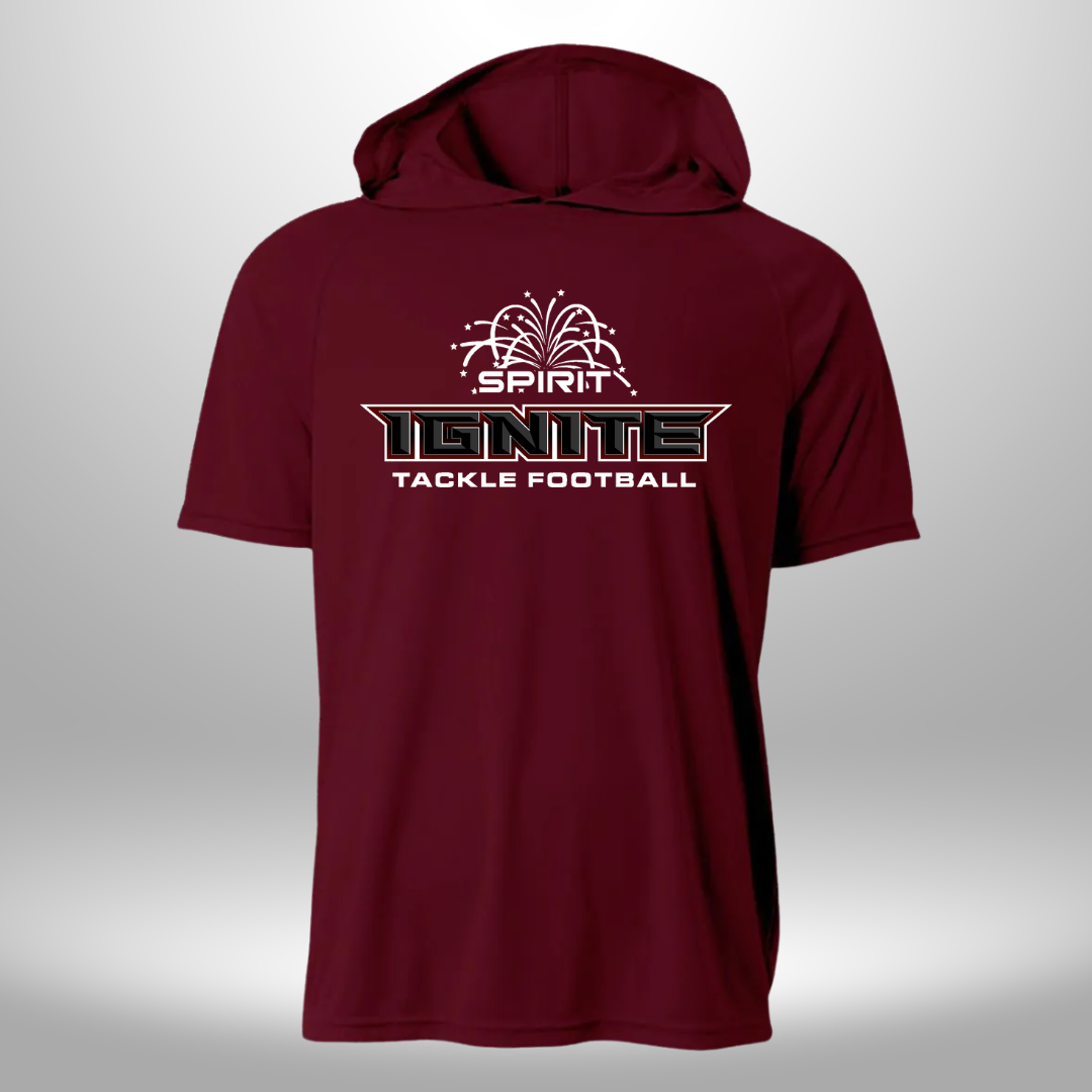 Spirit Football Ignite Performance Short Sleeve Hooded