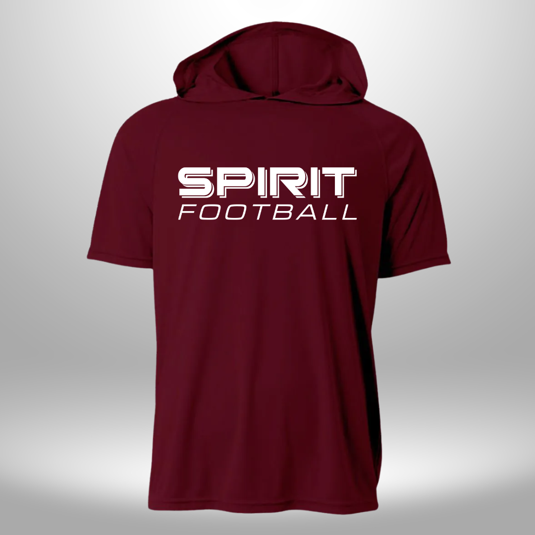 Spirit Football Performance Short Sleeve Hooded Tee