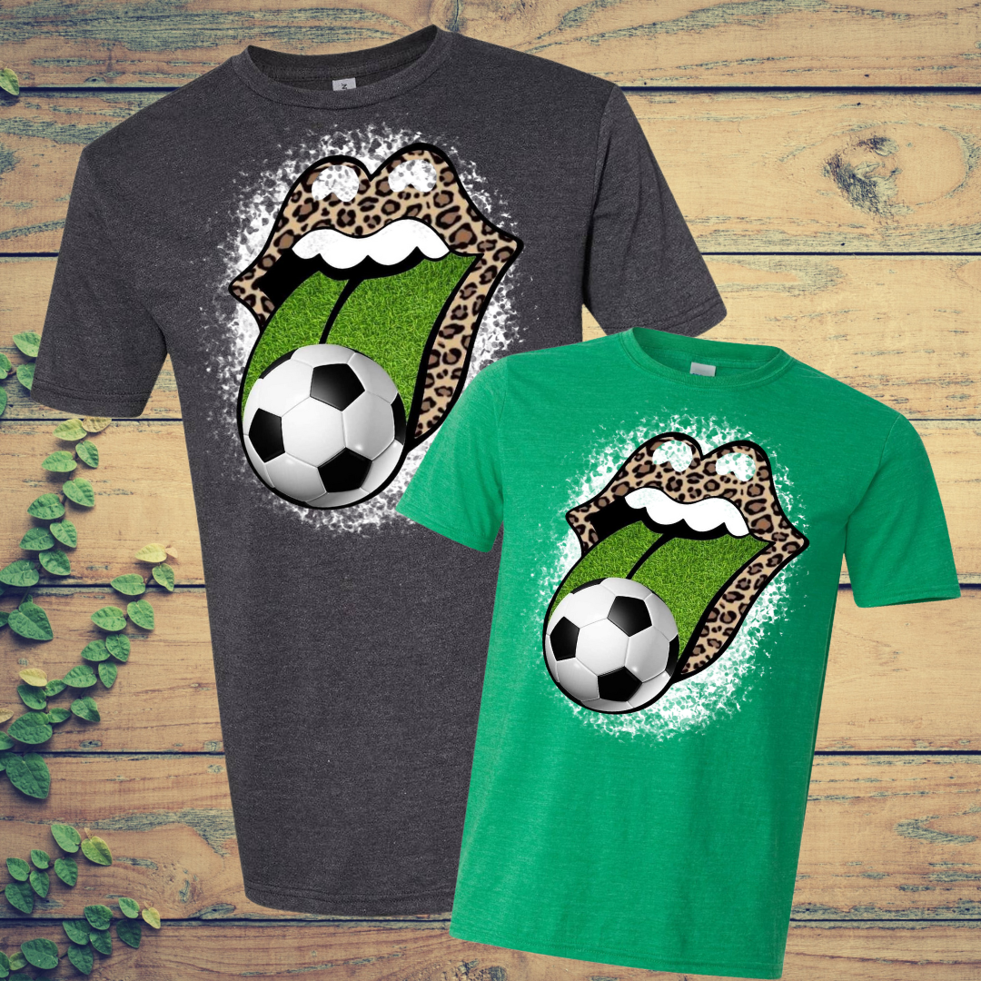 Soccer Tongue Bleached T-Shirt