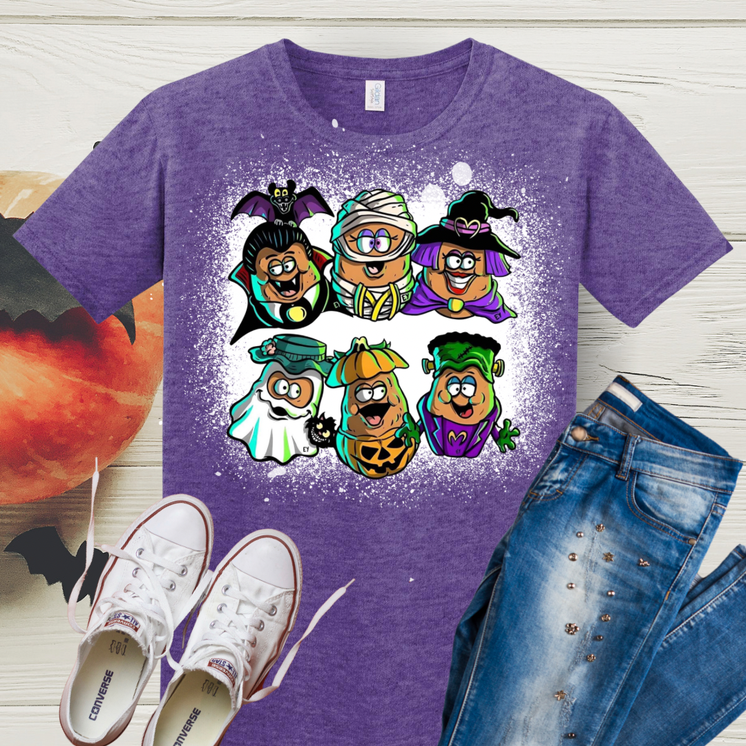 Vintage Chicken Nugget Halloween Bleached Tee
