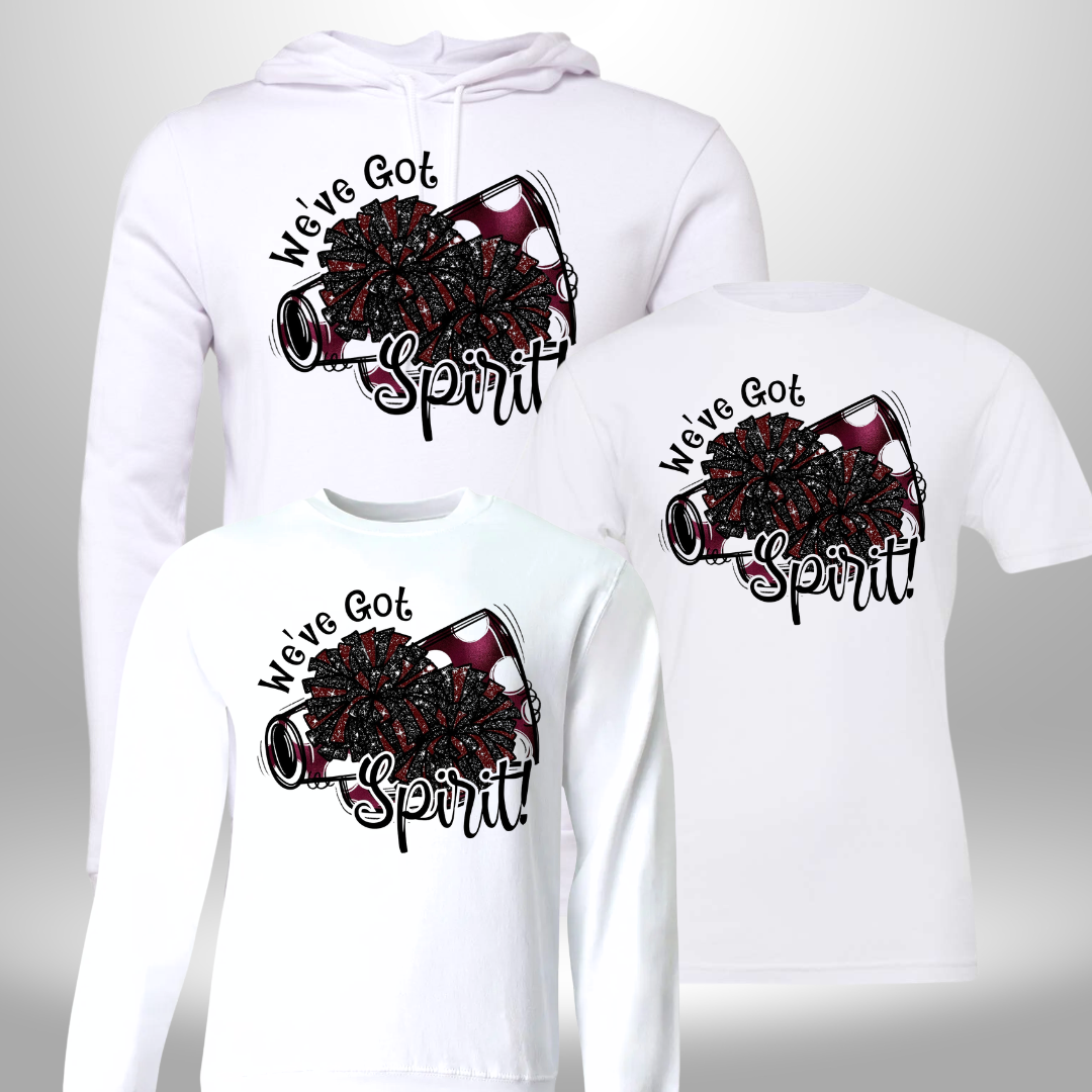 Spirit Ignite Tackle Football We've Got Spirit GLITTER T-Shirt, Crew Neck or Hoodie