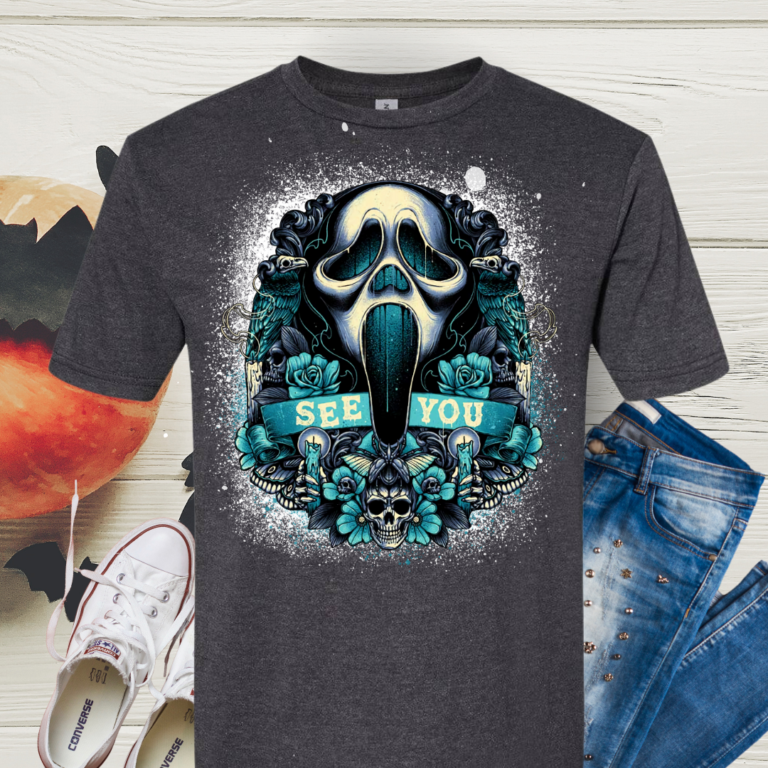 Halloween Character Bleached Tees