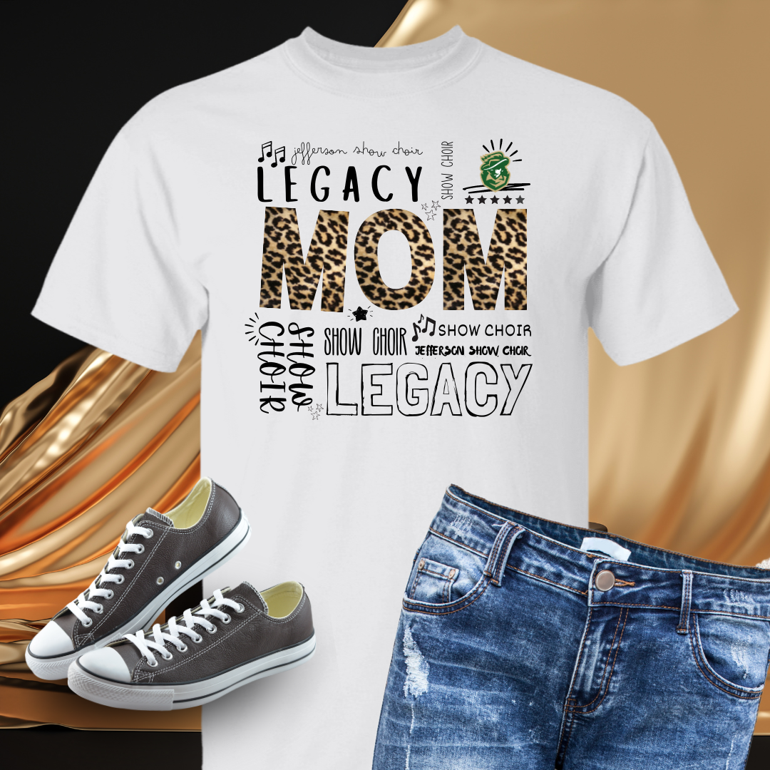 Jefferson Legacy Show Choir Mom Word Collage T-Shirt