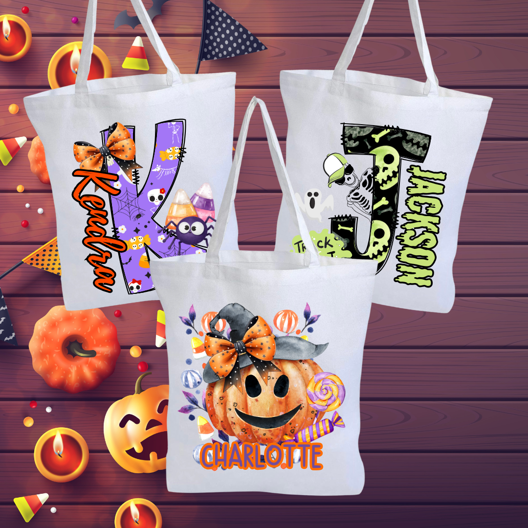 Personalized Halloween Trick Or Treat Bags