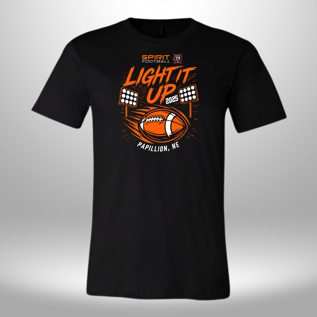 Spirit Football "Light It Up" 2025 Tournament T-Shirt
