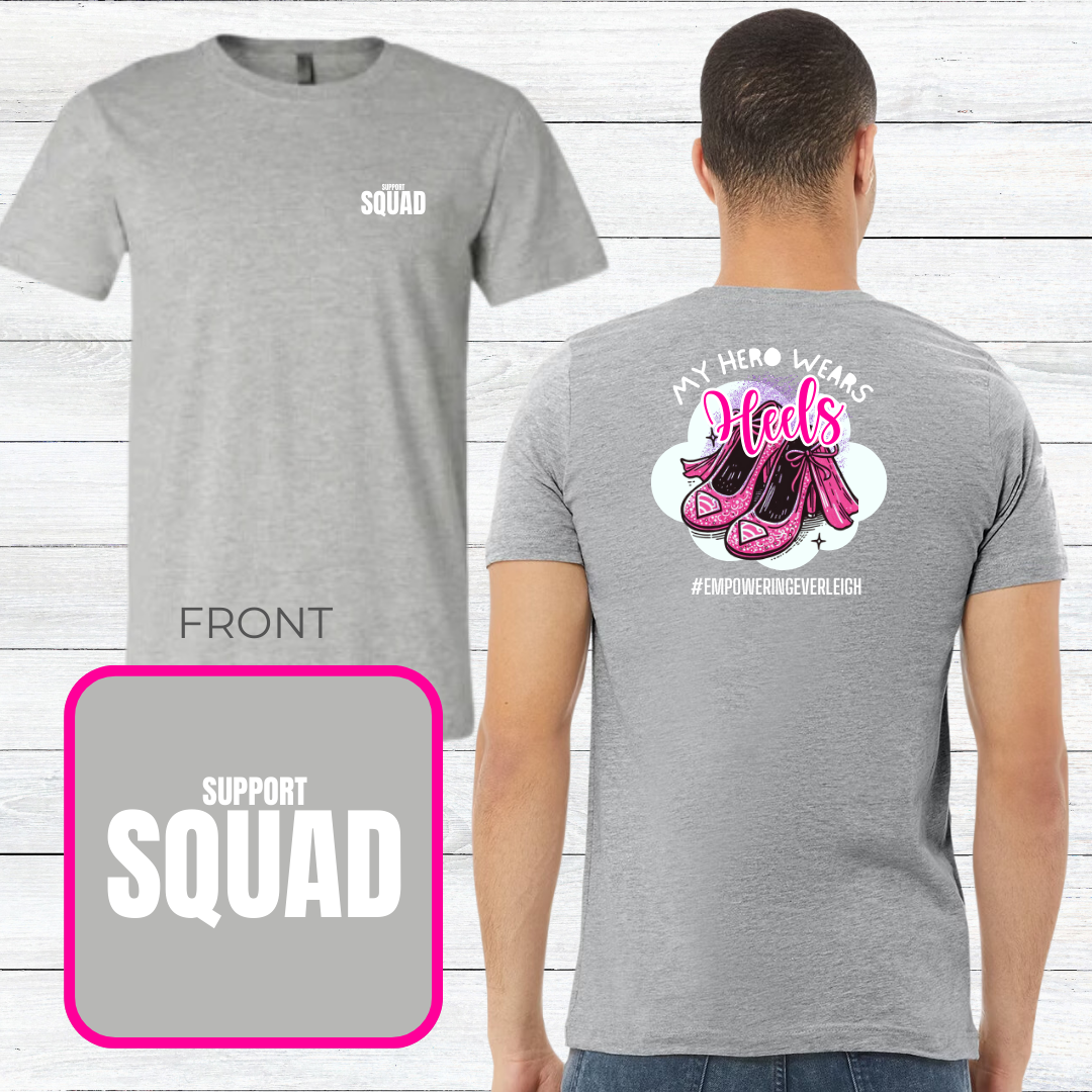 Empowering Everleigh "SUPPORT SQUAD" Heather T-Shirt
