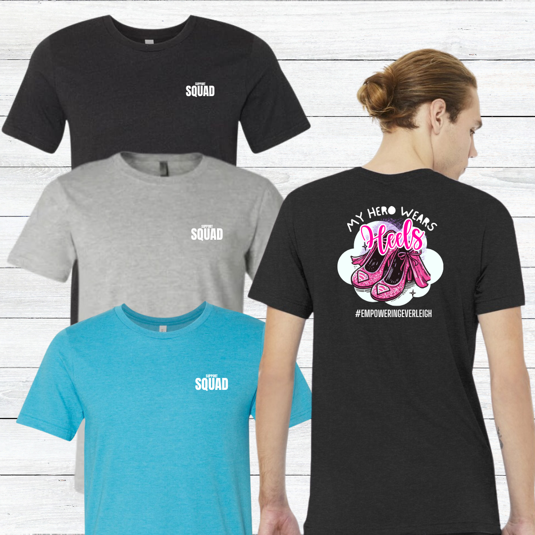 Empowering Everleigh "SUPPORT SQUAD" Heather T-Shirt