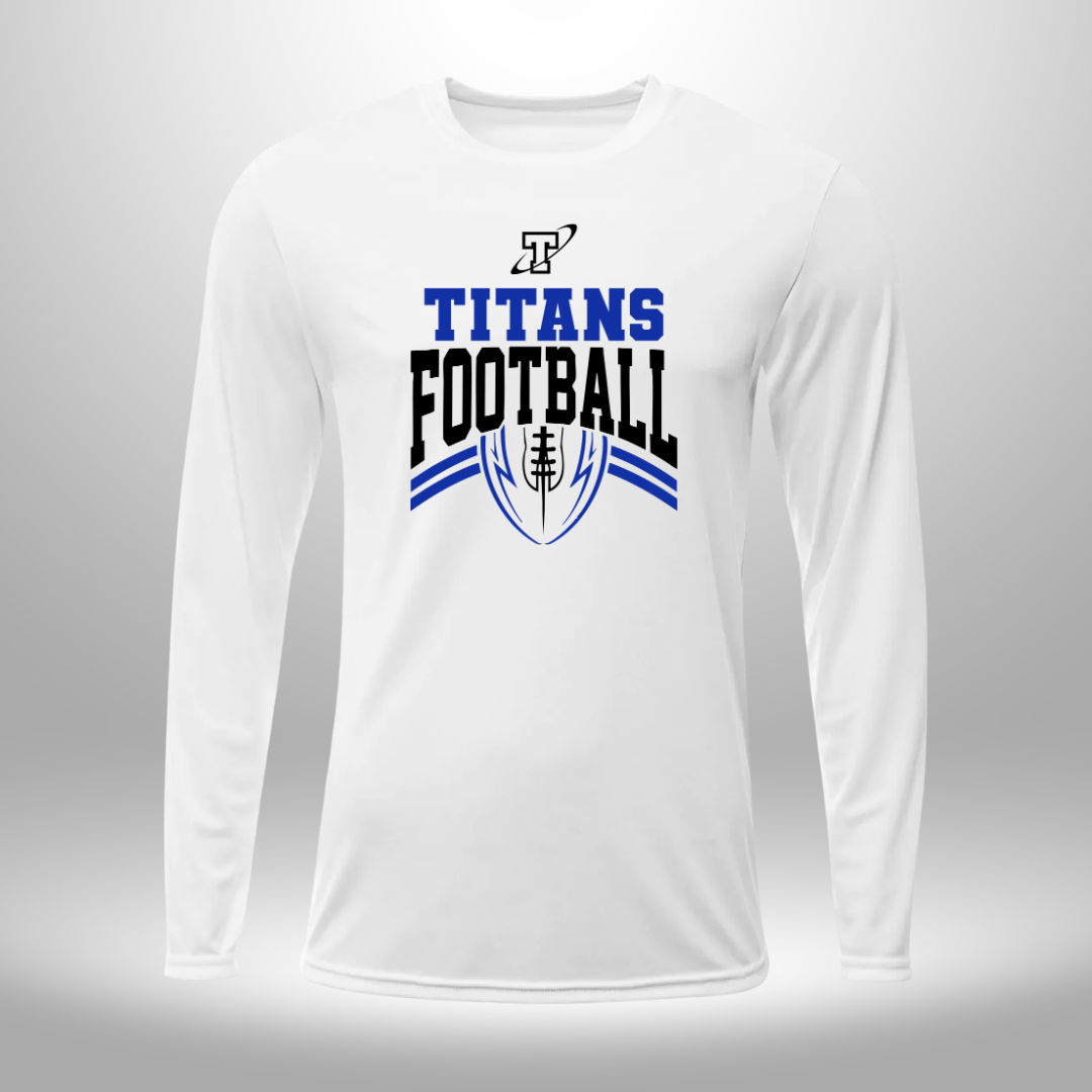 TITANS FOOTBALL LONG SLEEVE PERFORMANCE TEE
