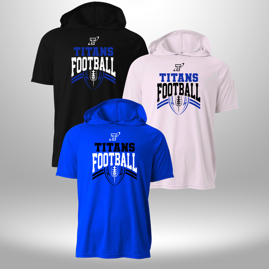 TITANS FOOTBALL SHORT SLEEVE PERFORMANCE HOODED TEE