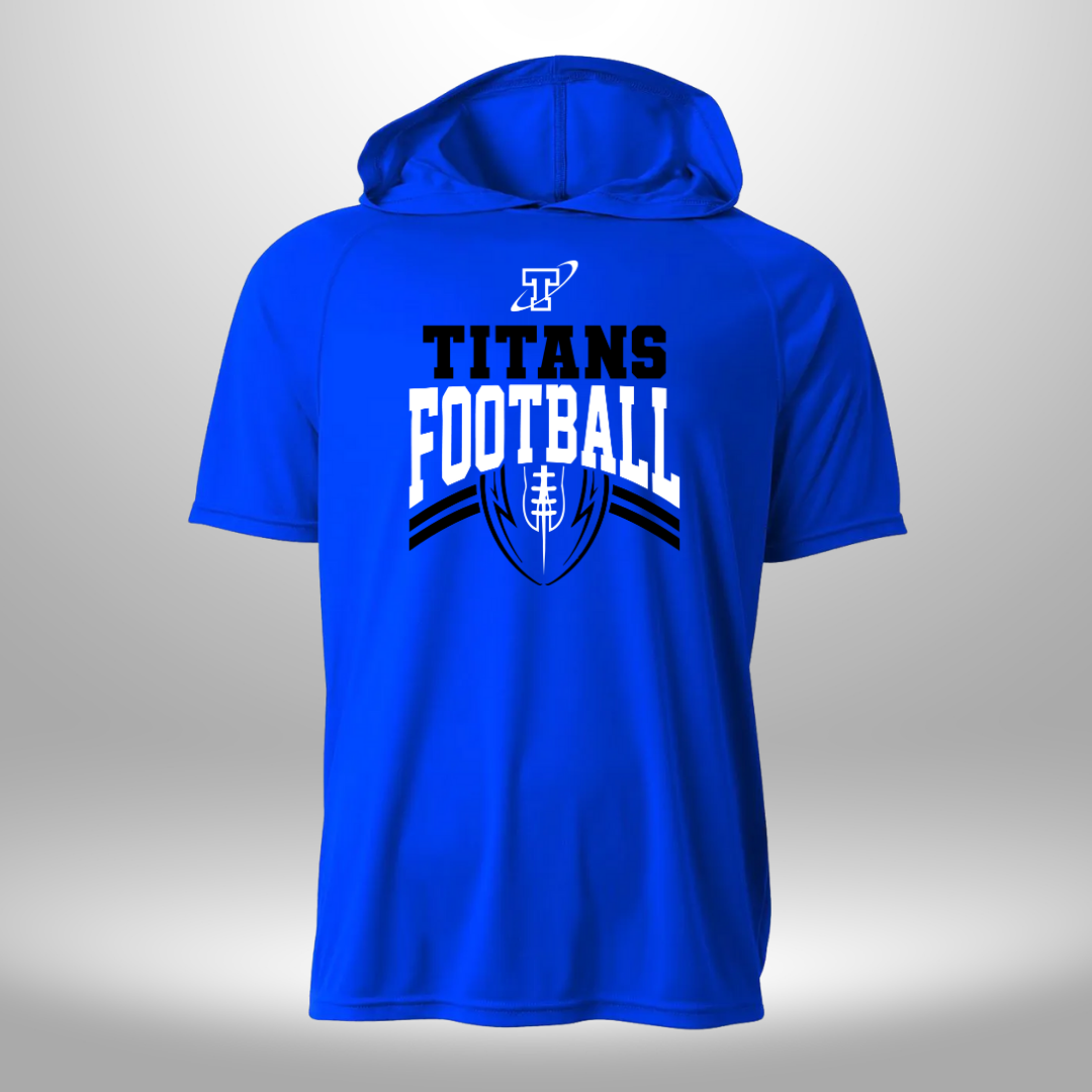 TITANS FOOTBALL SHORT SLEEVE PERFORMANCE HOODED TEE