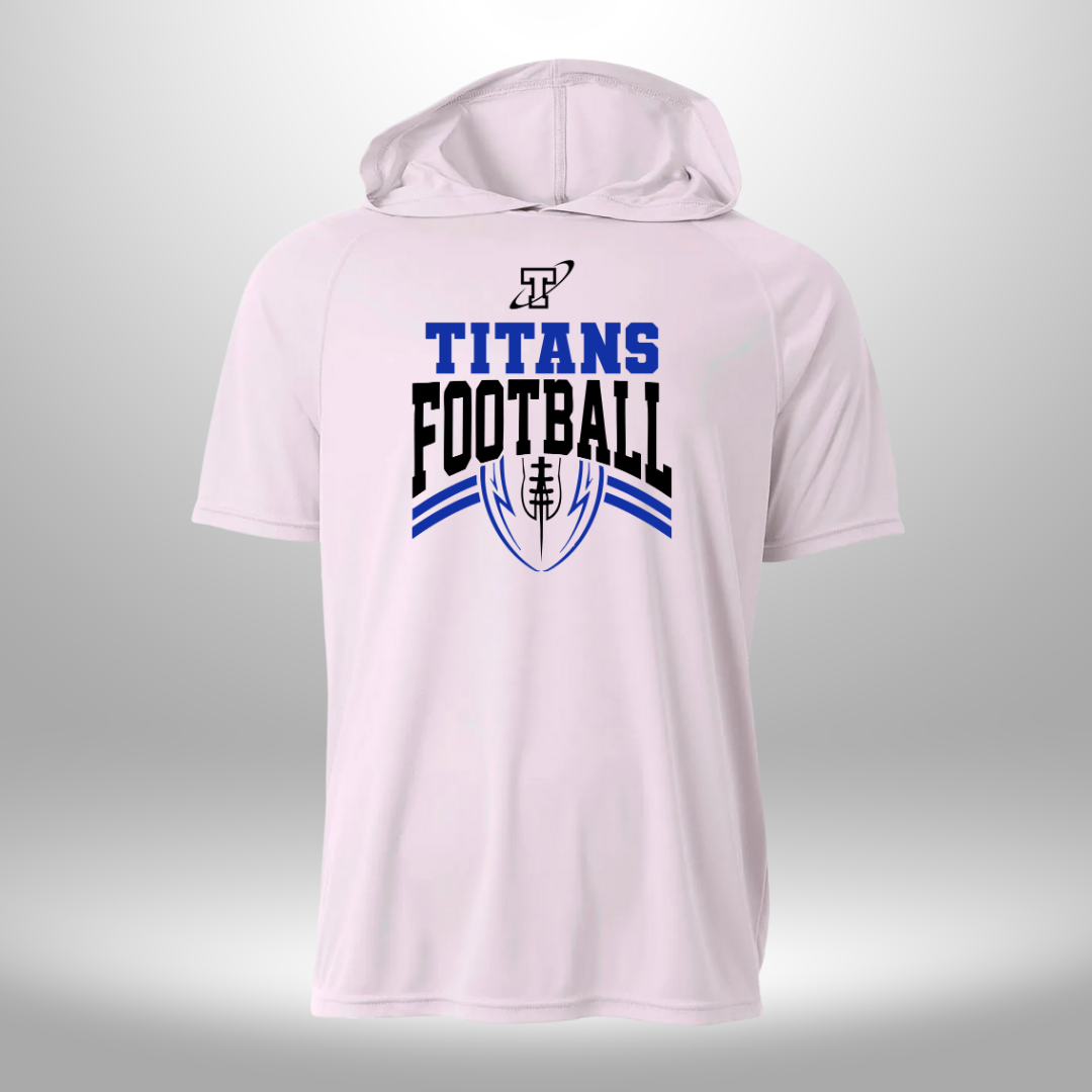 TITANS FOOTBALL SHORT SLEEVE PERFORMANCE HOODED TEE
