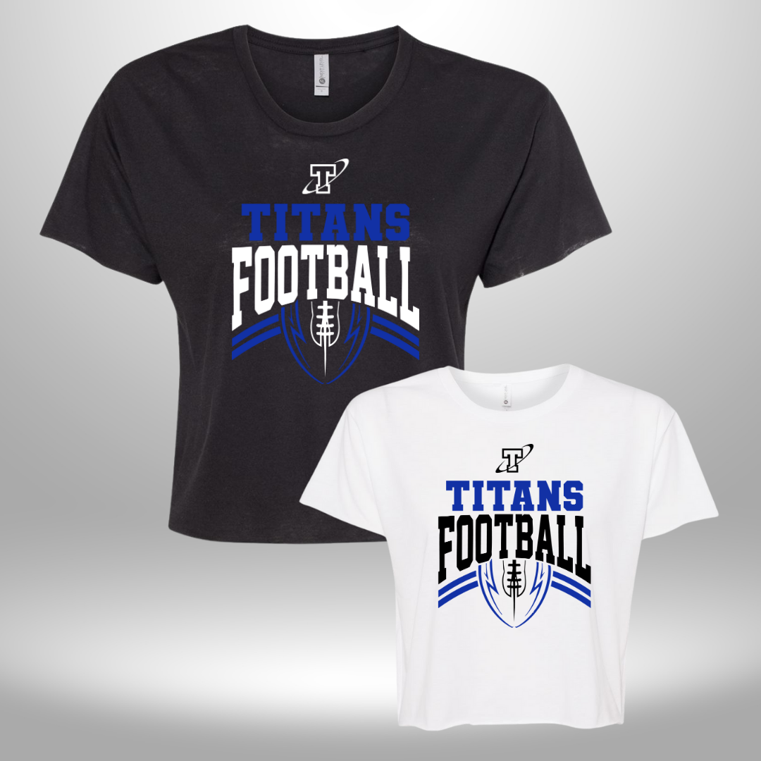 TITANS FOOTBALL WOMEN'S CROP TEE