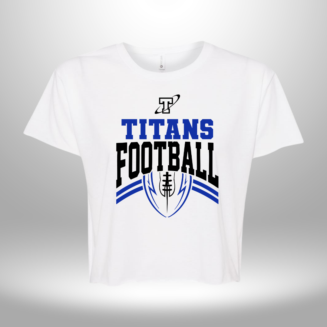TITANS FOOTBALL WOMEN'S CROP TEE