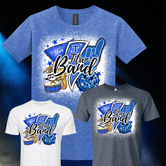 Papillion LaVista South Titans Band Retro T-Shirt