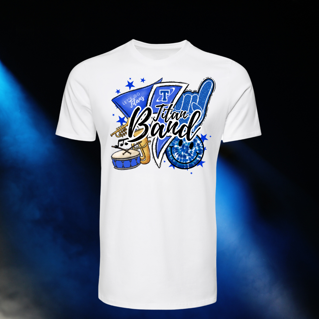 Papillion LaVista South Titans Band Retro T-Shirt