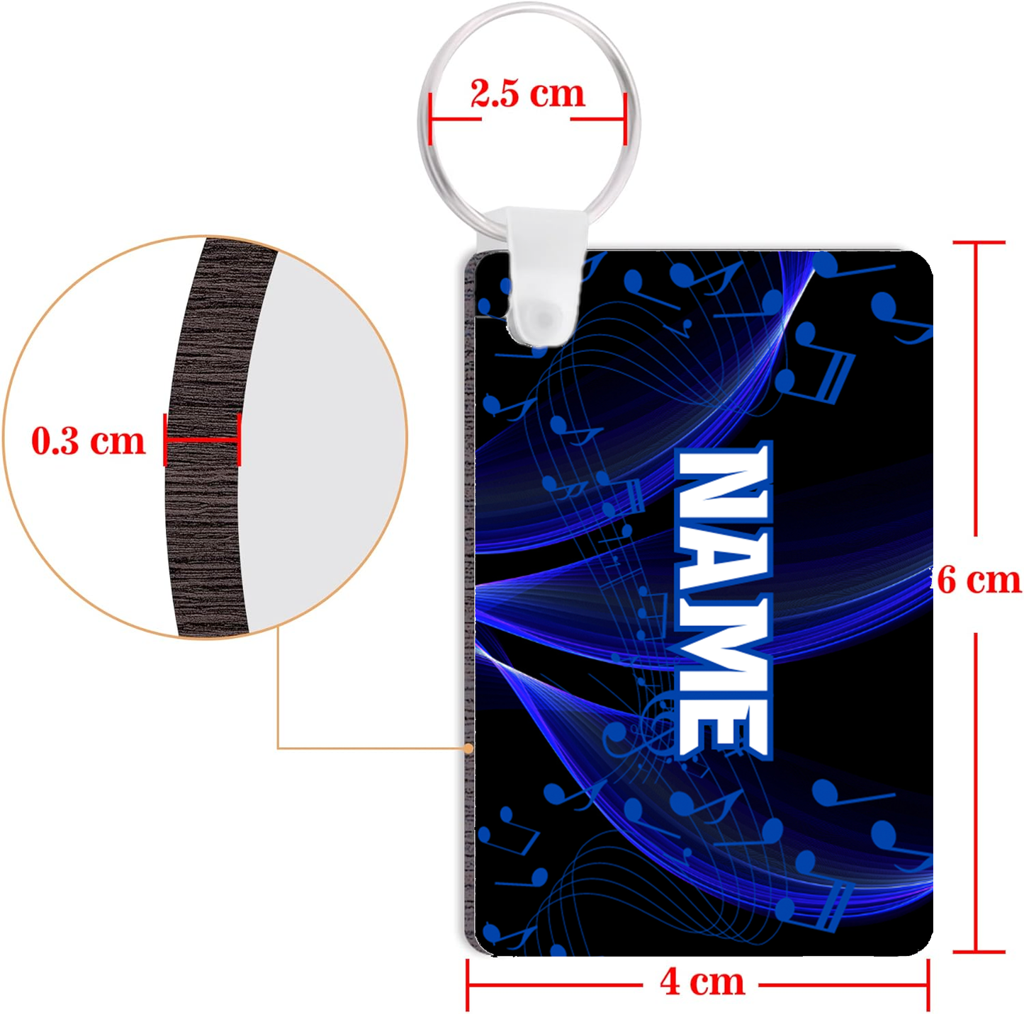 Papillion LaVista South Titans Personalized Band Keychain