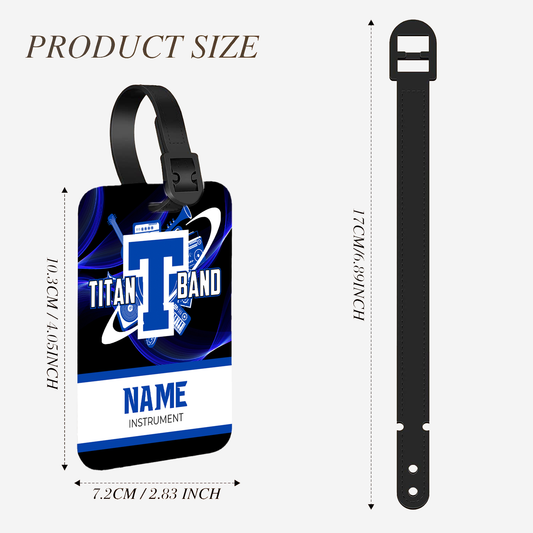 Titan Band Leather Luggage Tag