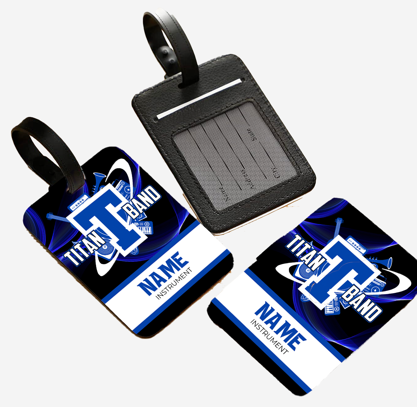 Titan Band Leather Luggage Tag