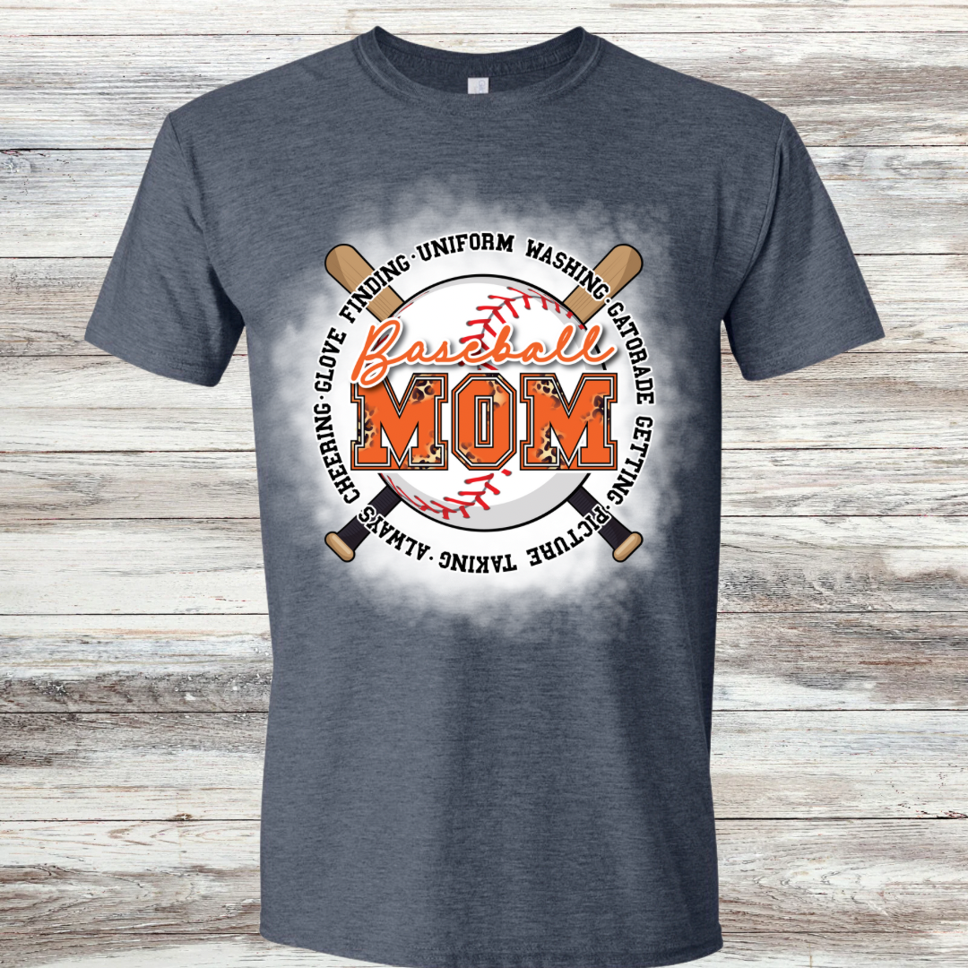 Krush All In Baseball Mom Bleached Shirt