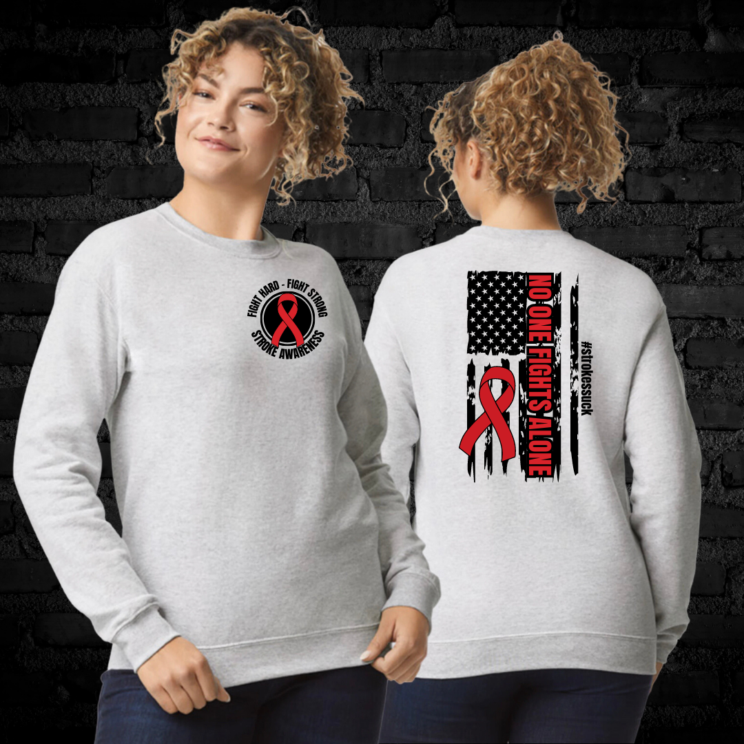 Strokes Suck Stroke Awareness Crew Neck Sweatshirt