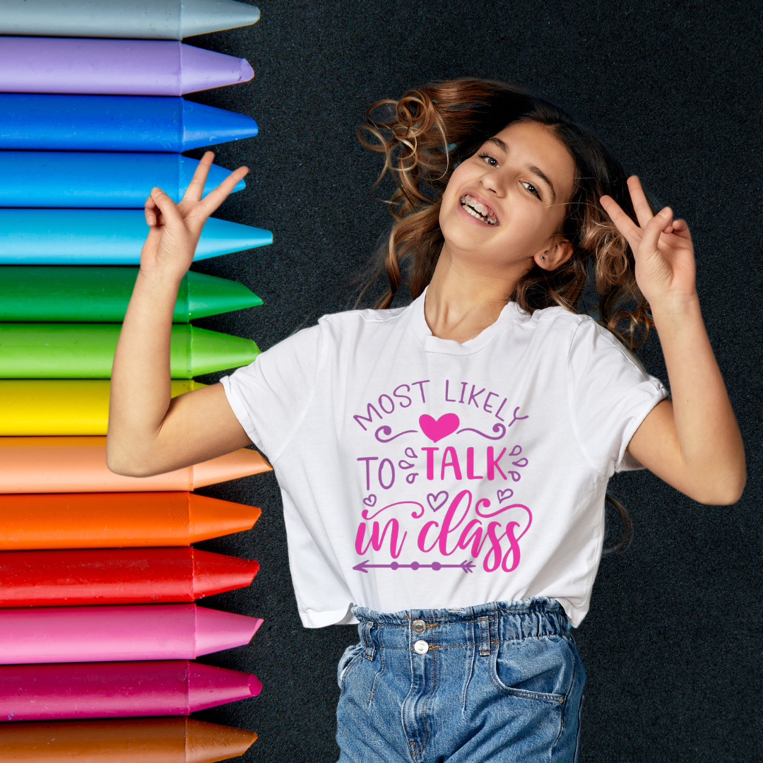 Most Likely to Talk in Class School Youth T-Shirt