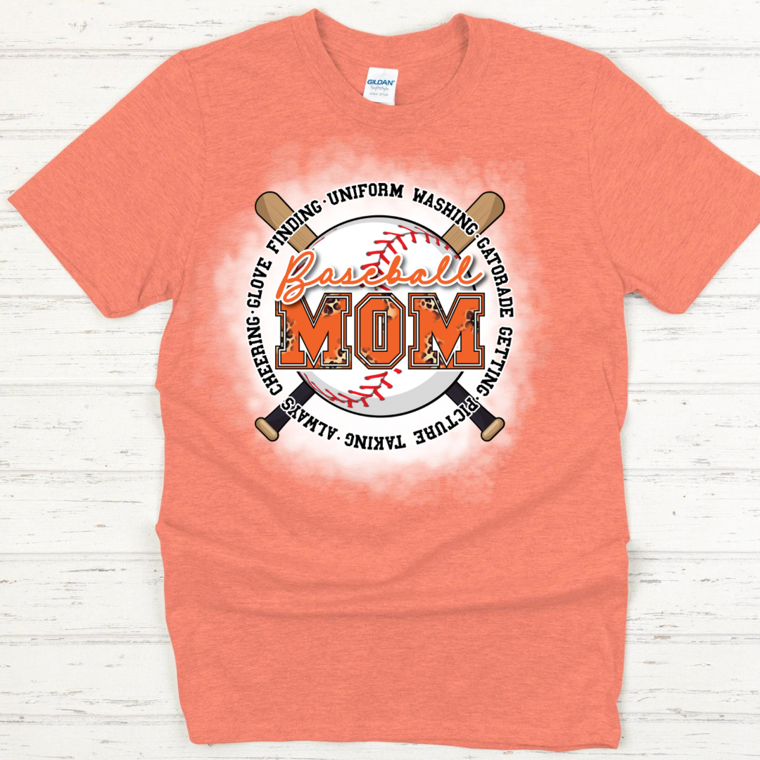 Krush All In Baseball Mom Bleached Shirt