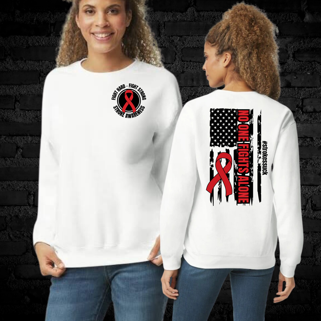 Strokes Suck Stroke Awareness Crew Neck Sweatshirt