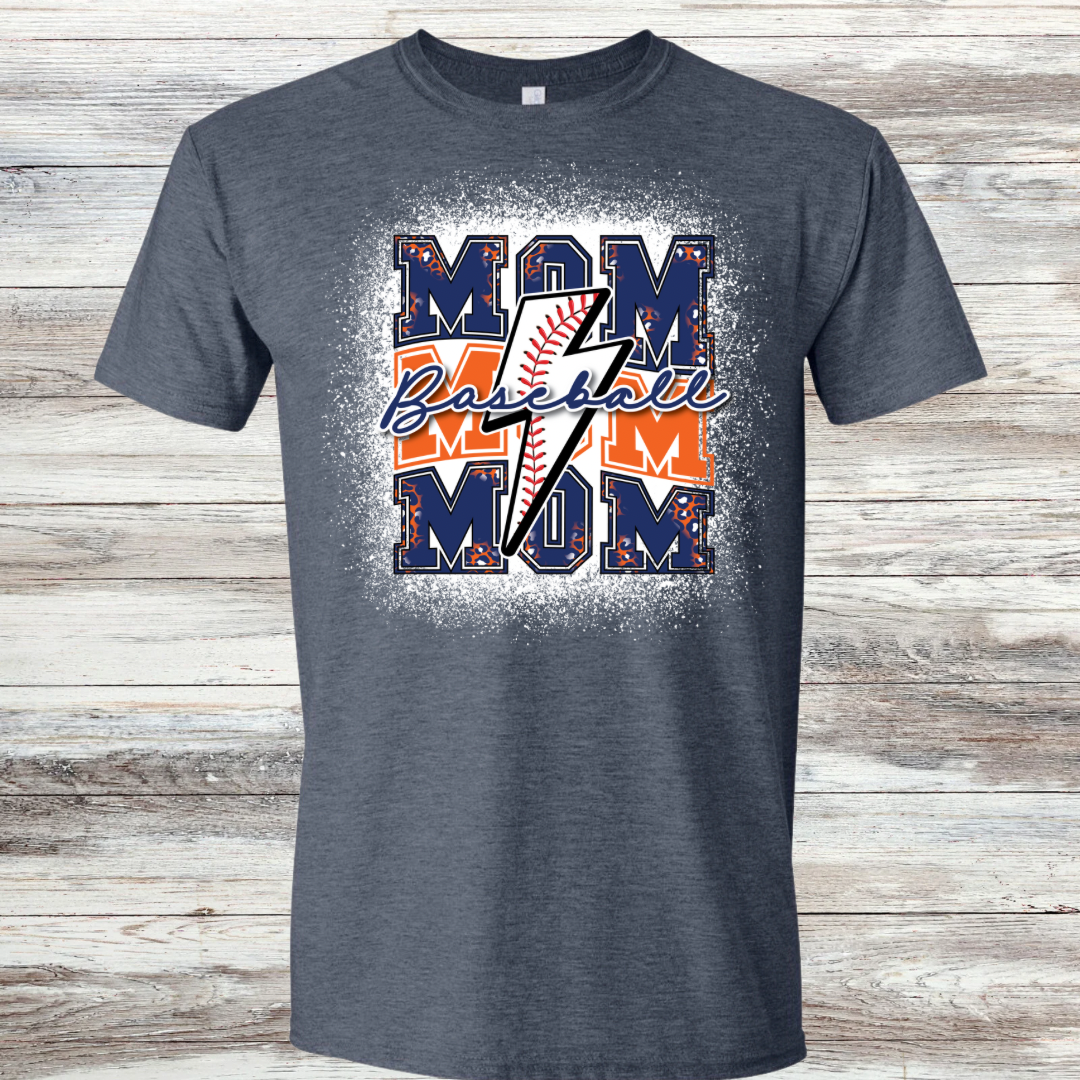 Krush Baseball Mom Bleached Shirt