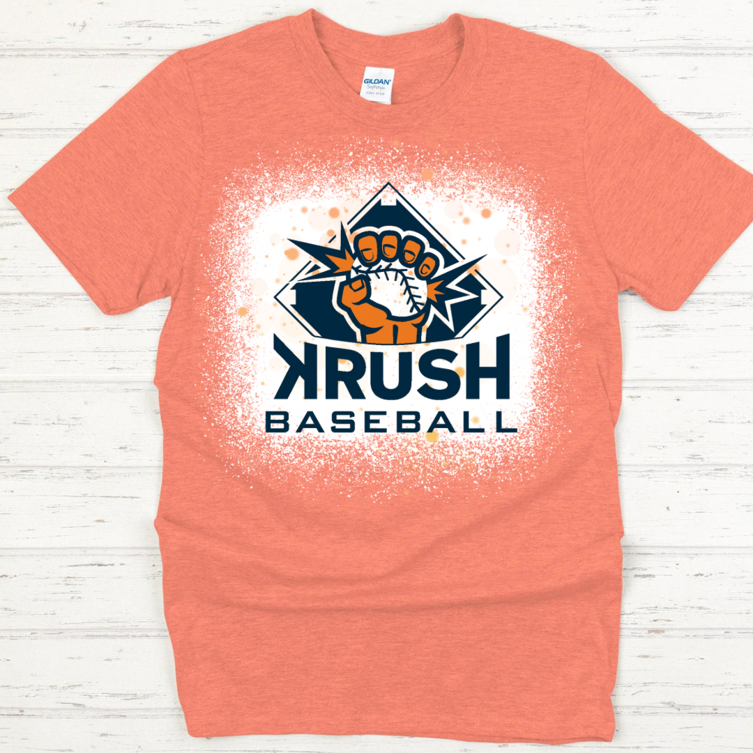 Krush Baseball Logo Bleached Shirt