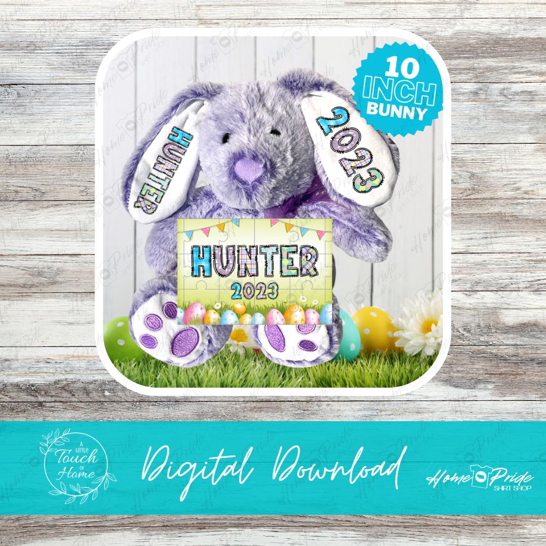 Personalized Easter Bunny & Puzzle Mockup Design Digital Download